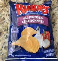 Mängden socker i Ruffles Potato Chips All Dressed Flavour