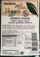 Mängden socker i Burger vegana