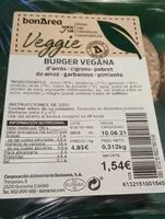 Mängden socker i Burger vegana