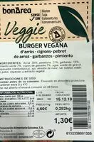 Mängden socker i Burger vegana