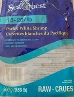 Mängden socker i Crevettes blanches du Pacifique