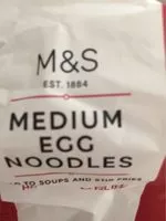 Mängden socker i Medium Egg noodles