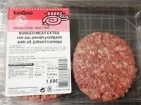 Mängden socker i Burger meat extra con ajo, perejil y orégano