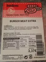 Mängden socker i Burguer Meat extra