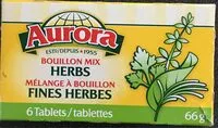 Mängden socker i Melange à bouillon - fines herbes AURORA