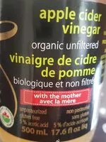 Mängden socker i Vinaigre de Cidre de pomme