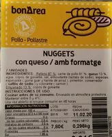 Mängden socker i Nuggets con queso