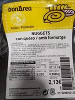 Mängden socker i Nuggets con queso