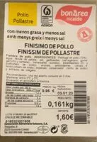 Mängden socker i Finisimo de pollo