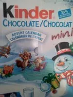 Mängden socker i Kinder chocolat mini calendrier de l'avent