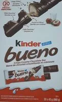 Mängden socker i Kinder Bueno Noisette Et Chocolat Noir