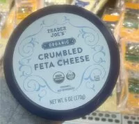 Mängden socker i Organic crumbled feta cheese