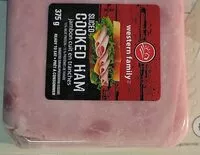 Mängden socker i Sliced Cooked ham