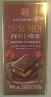 Mängden socker i Whole Almonds Swiss Milk Chocolate