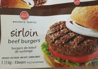 Mängden socker i Sirloin beef burgers