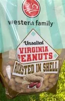Mängden socker i Unsalted virginia peanuts