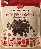 Mängden socker i Pure semi-sweet chocolate chips