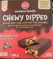 Mängden socker i Chocolate chip granola bars