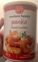 Mängden socker i Western family panko bread crumbs