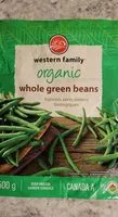 Mängden socker i Organic whole green beans