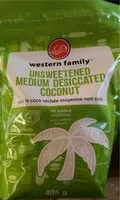 Mängden socker i Unsweetened medium coconut