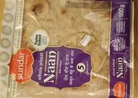 Mängden socker i Whole wheat Naan