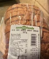 Mängden socker i %100 whole wheat bread