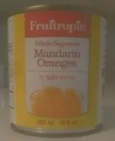 Mängden socker i Whole Mandarin Orange Segments in Light Syrup