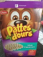 Mängden socker i Bear paws - pate d’ours
