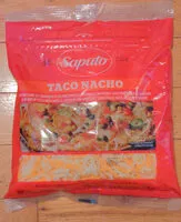 Mängden socker i Taco nacho, mélange de fromages pizza mozzarella, cheddar et Monterey Jack avec piments jalapeño