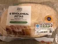 Mängden socker i 6 Wholemeal Pittas
