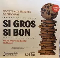 Mängden socker i Biscuits aux brisures de chocolat
