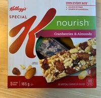 Mängden socker i Nourish cranberries and almonds