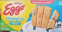 Mängden socker i Bâtonnets de pain doré Eggo