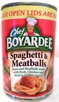 Mängden socker i CHEF BOYARDEE Spaghetti And Meatballs can
