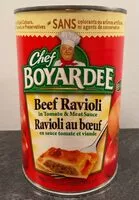 Mängden socker i Ravioli au boeuf