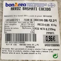 Mängden socker i Arroz basmati cocido