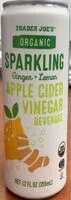 Mängden socker i Organic Sparkling Ginger + Lemon Apple Cider Vinegar Beverage