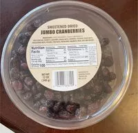 Mängden socker i Sweetened dried jumbo cranberries