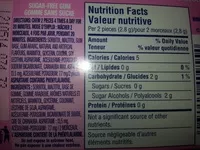 Mängden socker i Bubblemint Excel White