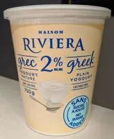 Mängden socker i Yogourt nature Grec 2% MG