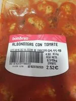 Mängden socker i Albóndigas con tomate
