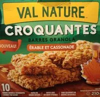 Mängden socker i Crunchy granola bars Maple brown sugar