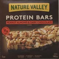 Mängden socker i Nature Valley protein bars- peanut almond  dark chocolate