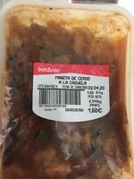 Mängden socker i Manita de cerdo a la cazuela