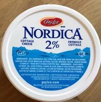 Mängden socker i Nordica 2% cottage cheese