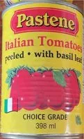 Mängden socker i Italian tomatoes peeled with basil leaf