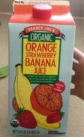 Mängden socker i Organic orange strawberry banana juice