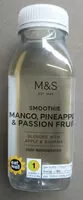 Mängden socker i Smoothie Mango, Pineapple & Passion fruit