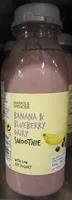 Mängden socker i Banana & Blueberry Dairy Smoothie with low fat yogurt